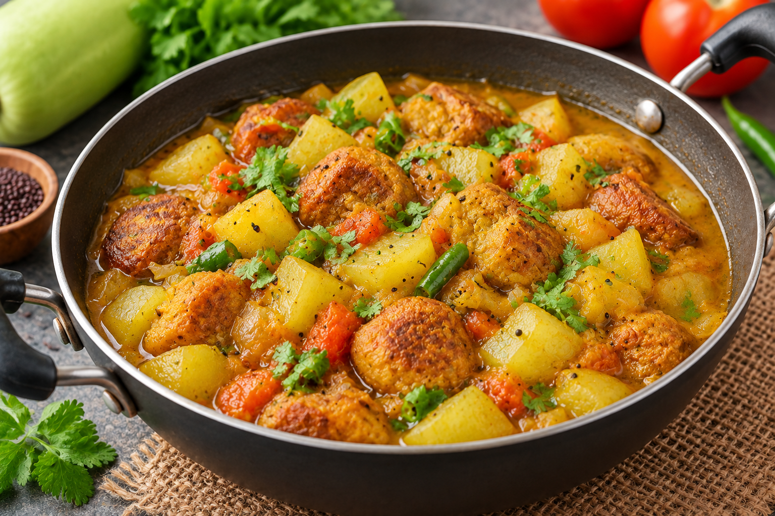 Bottle Gourd curry with Black Gram dumpling