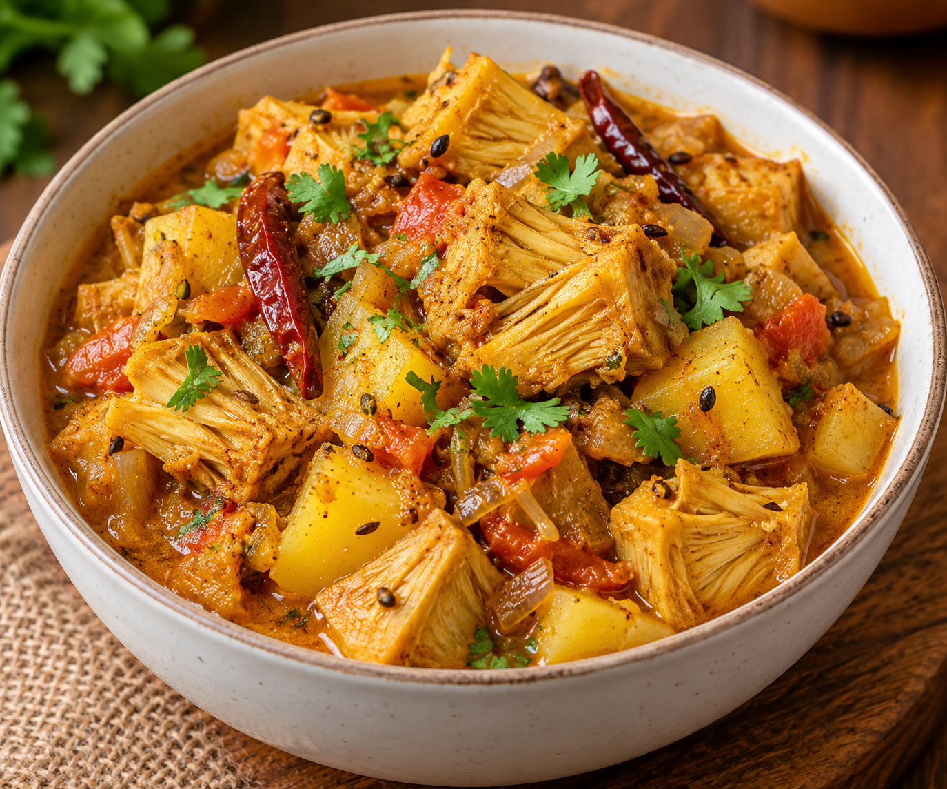 Bengali style jackfruit Curry (Echorer Dalna)